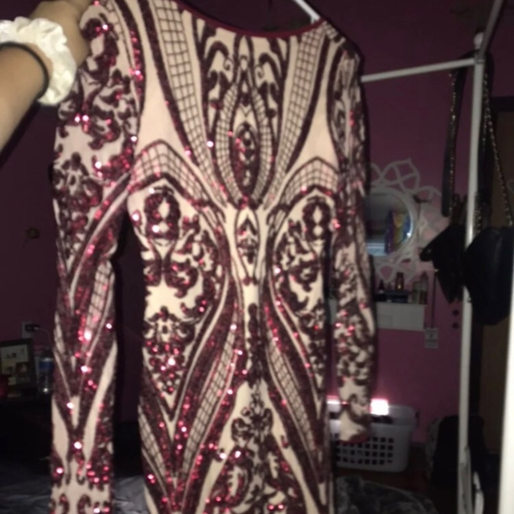 Burgundy homecoming dress
